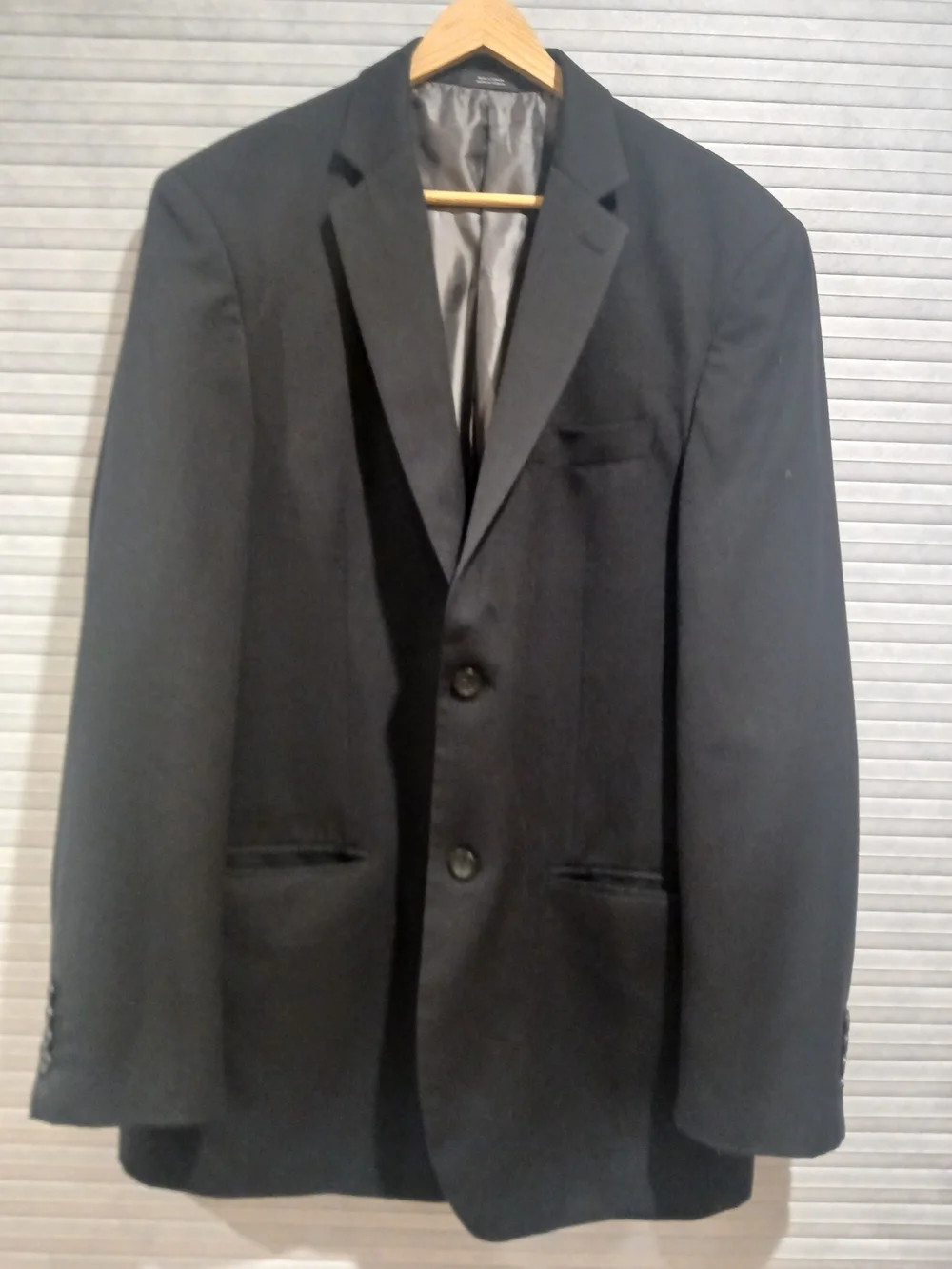 Men's Black Two-Button Blazer